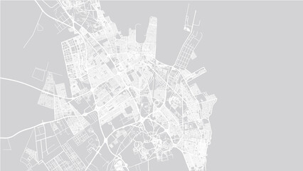 Urban vector city map of Dammam, Saudi Arabia, Middle East