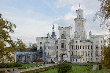 Fototapeta premium Beautiful Hluboka castle in Czech Republic