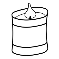 Candles for comfort in the house. Hugge.Vector illustration in doodle style.
