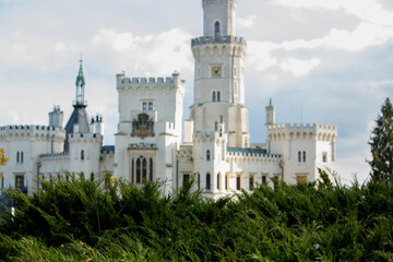 Fototapeta na wymiar Beautiful Hluboka castle in Czech Republic