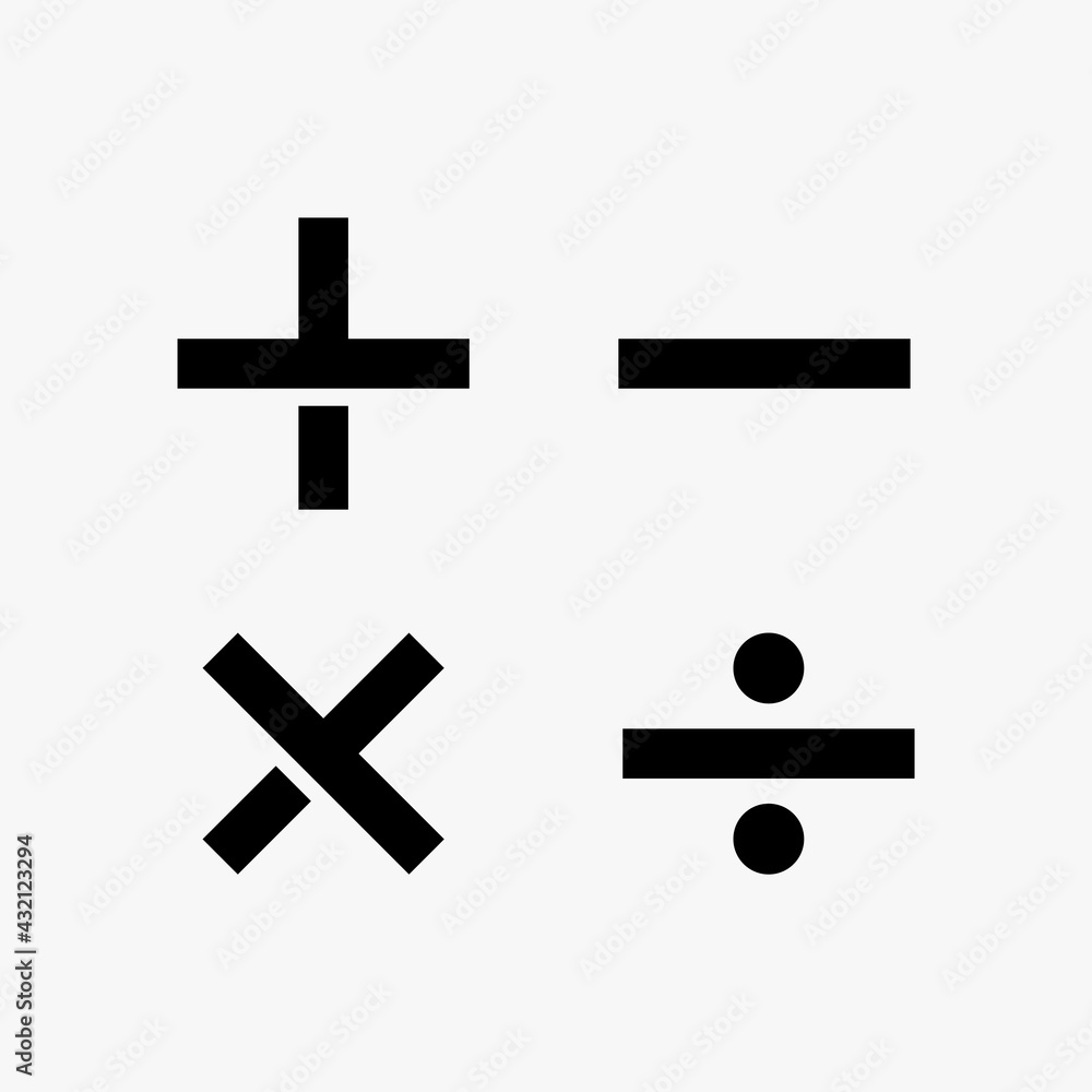 Poster calculator line vector icon. thin line sign for design logo. outline pictogram vector design