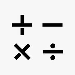 Calculator line vector icon. Thin line sign for design logo. Outline pictogram vector design
