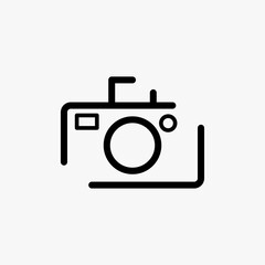 Camera Icon in trendy flat style isolated on white background. Camera symbol for your web site design, logo, app.