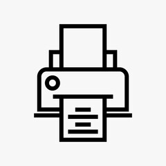 Printer icon vector illustration design. Vector outline pictogram isolated on white background. Collection of line icons for web applications and mobile concepts.