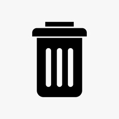 trash icon in trendy flat design. Premium icon vector