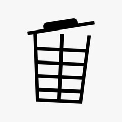 trash icon in trendy flat design. Premium icon vector