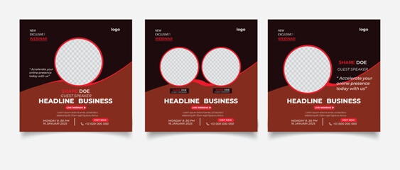 Live streaming workshop, social media post template