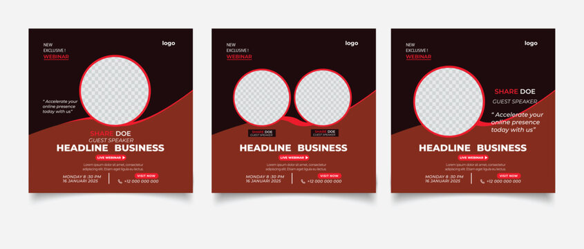 Live streaming workshop, social media post template