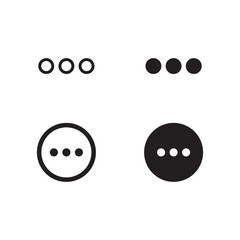 Menu, more circular line icon. Round simple sign. Flat style vector symbol