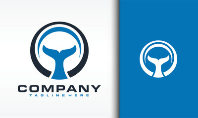 whale circle logo tail