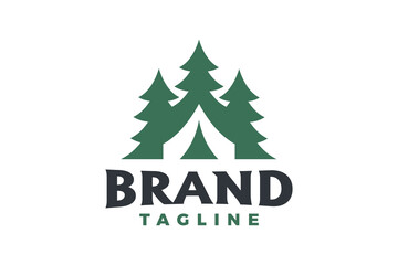 Fototapeta premium fir tent logo