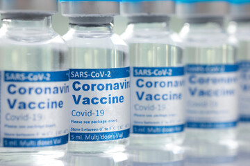 COVID Coronavirus disease vaccine vials