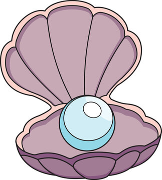 recommend clip art: Cartoon illustration of funny seashell. Cute and funny cartoon characters. Illustration for children. 
                    