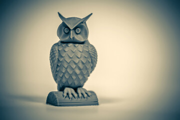 Abstract object of black color printed by 3d printer