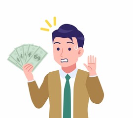 緑のネクタイの男性