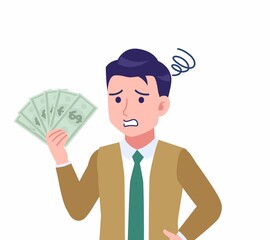 緑のネクタイの男性