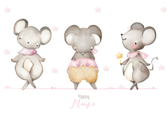 Animal painting cute wildlife watercolor parade music celebration fun day