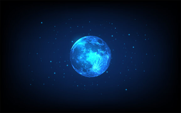 The moon, Technology vector, Abstract space vector background