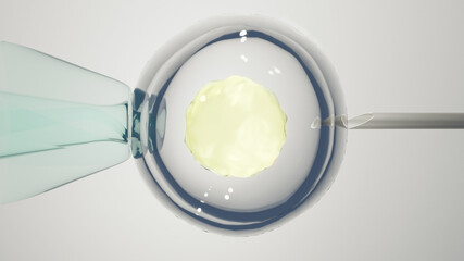 In vitro fertilization (IVF)  3d render 