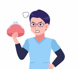 メガネを掛けた看護師の男性