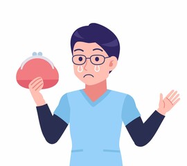 メガネを掛けた看護師の男性