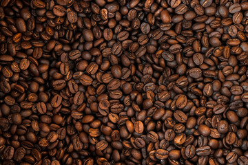 roasted black coffee beans 