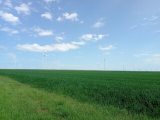 wind turbine in field