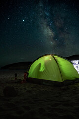 Camping in the night