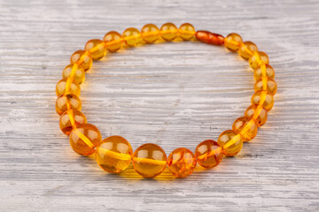 A set of natural lemon amber with inclusions, in each bead - particles of flora and fauna - leaflets, midges, tree bark, caught in the resin and frozen in it millions of years ago. The kit includes be