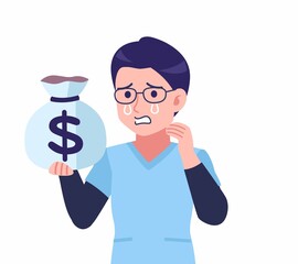 メガネを掛けた看護師の男性