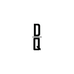 Obraz na płótnie Canvas Minimalist design DQ initials logo