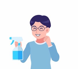 メガネを掛けた若い男性