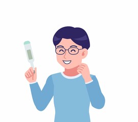 メガネを掛けた若い男性