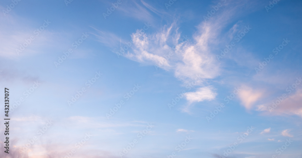 Wall mural sky background with some soft clouds