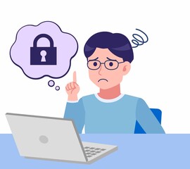 メガネを掛けた若い男性