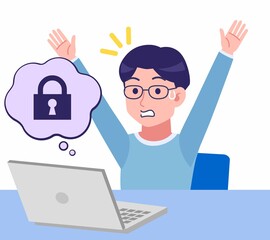 メガネを掛けた若い男性