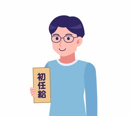 メガネを掛けた若い男性