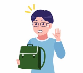 メガネを掛けた若い男性