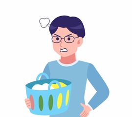 メガネを掛けた若い男性