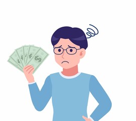 メガネを掛けた若い男性