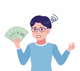 メガネを掛けた若い男性