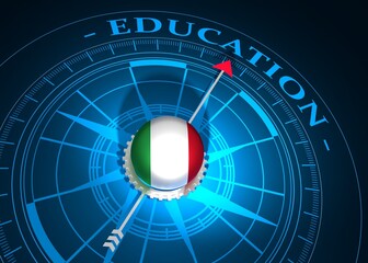 The concept of effective education. 3D illustration