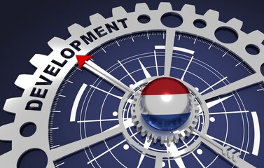 Global business and economic solutions concept. 3D illustration