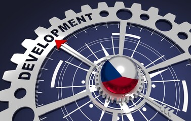 Global business and economic solutions concept. 3D illustration