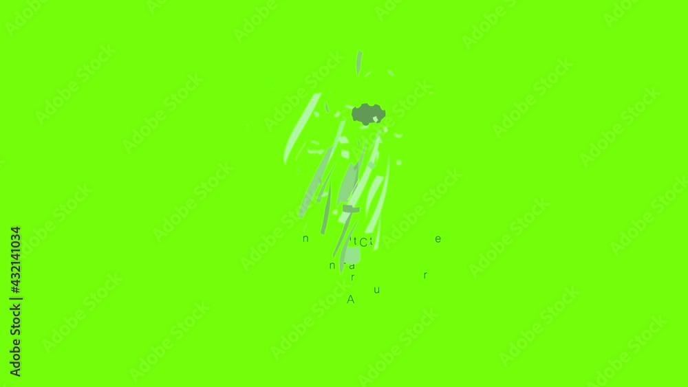 Aufkleber annular cutter bit icon animation cartoon object on green screen background