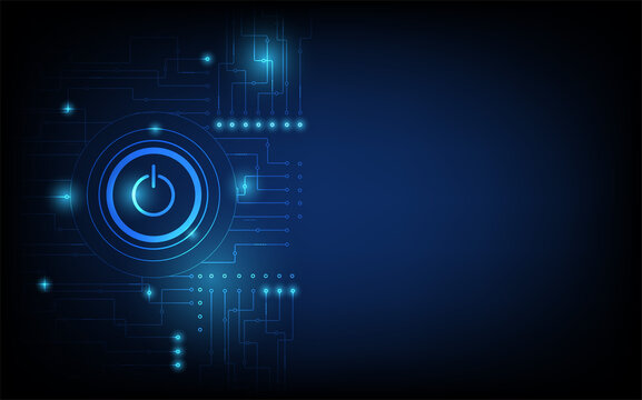 Power button technology background, Power button concept, futuristic digital innovation background vector illustration