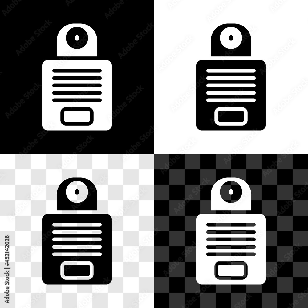 Poster set intercom icon isolated on black and white, transparent background. vector