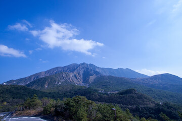 Fototapeta na wymiar 日本の火山、桜島、鹿児島県、