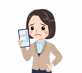 スーツを着た若い女性