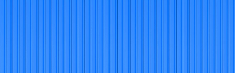 Obraz premium Panorama of Blue Corrugated metal background and texture surface or galvanize steel